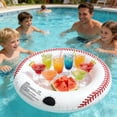 thumbnail image 1 of pstuiky Portable Inflatable Floating Cooler & Drink Holder Sphere-Shaped Pool Float with 4 Drink Slots Thickened Plastic for Durability, 1 of 6