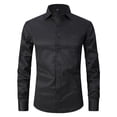 thumbnail image 1 of RXIRUCGD Cardigan pour Homme à Col Rabattu Uni, Haut de Bureau, Chemise à Boutons, Noir, Taille : M, 1 of 2
