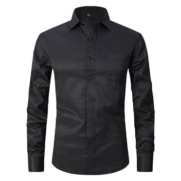Mefallenssiah Men'S tops, Clearance Mens Fashion Solid Turndown Collar Cardigan Business top Shirt Button tops