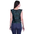 thumbnail image 3 of Moomaya Hauts Sans Manches en Jersey de Coton à Volants Femmes Blouse d'Été Imprimée Femmes, 3 of 4