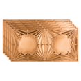 thumbnail image 1 of Fasade Art Deco Decorative Vinyl Ceiling Panel 2ft x 4ft 5 Pack Polished Copper, 1 of 5