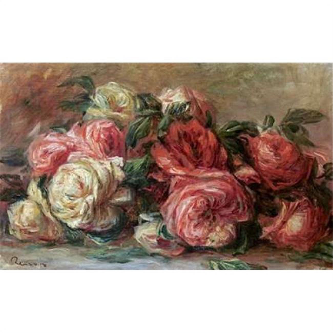 Bentley Global Arts PDX267141SMALL Discarded Roses Poster Print by Pierre-Auguste Renoir, 12 x 18 - Small
