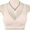 thumbnail image 2 of CHUANK Front Closure Bras for Women  Underwire Padded Plus Size Full Coverage Bras Beige 4XL, 2 of 4
