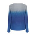 thumbnail image 4 of CEHVOM Chemises Aguichant Slim pour Femmes Boutons Décontractés Imprimés Manches Longues Col Rond Blouses Tops, 4 of 5