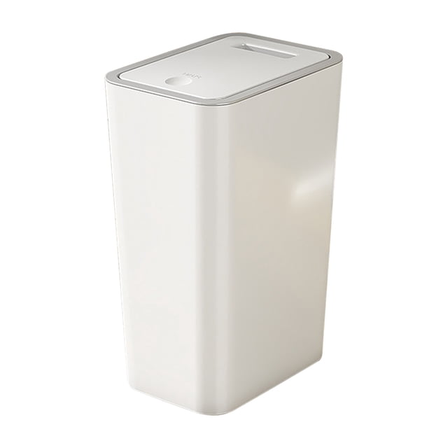Bathroom Trash Can Trash Can for Bathroom Trash Can with Lid Garbage Can with Press Lid Plastic Wastebasket with Popup Lid for Toilet Office Bedroom Trashcan Trash Can with Lid