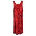 thumbnail image 1 of Bellella Ladies Tank Dress Lace Patchwork Dresses Crew Neck Sundress Pleated Color Stitching Summer red M, 1 of 2