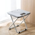 thumbnail image 2 of JJKBVCLO Household Plastic Small Folding Foldable Portable Chair Stool Chair Patio & Garden, 2 of 8