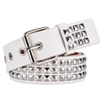 thumbnail image 2 of Youkk Women Riveted Metal Belt Premium All-match Unique Gift Various Size Metal Punk Rivet Belt For Men And Women Studded Belt white 110cm 1Set, 2 of 6