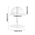 thumbnail image 3 of Transparent Acrylic Hat Display Rack with Adjustable Height - 3-Size Options for Baseball Caps, Cowboy Hats & Wigs - Clear or Black for Retail & Home Use, 3 of 5