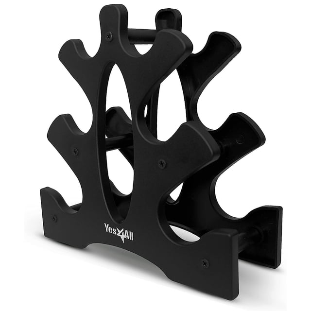 Yes4All Neoprene Dumbbell Set, Pair of 3, 5, 8 Pound Hand Weights with Rack