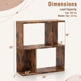 thumbnail image 3 of Costway 1 PCS Bibliothèque à 3 Niveaux Étagère Géométrique Table d'Appoint avec Rangement Ouvert Étagère de Présentation Brun, 3 of 10
