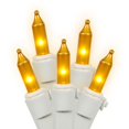 thumbnail image 1 of Ensemble de 50 Mini Lumières de Noël en Or Opaque - Fil Blanc, 1 of 1
