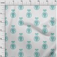thumbnail image 3 of oneOone Georgette Viscose Teal Green Fabric Block Craft Projects Decor Fabric Printed By The Yard 42 Inch Wide, 3 of 5