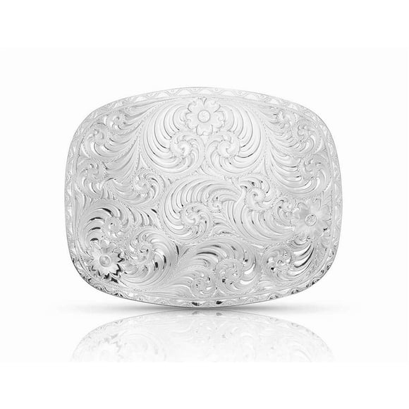 Montana Silversmiths Engraved Classic Western Belt Buckle (Grand Cowboy)