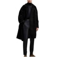 thumbnail image 2 of Yusimy Men's Slim Fit Wool Coat Mid-Length Double Breasted Solid Color Trench Coat Casual Versatile, 2 of 6
