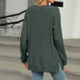 thumbnail image 4 of yoeyez Tunique en Tricot pour Femmes, Chandails à Manches Torsadées Patchwork, Col Ras du Cou Raglan, Chemises à Manches Longues, Hauts Mode Automne 2024, Vert Armée, TTG, 4 of 7