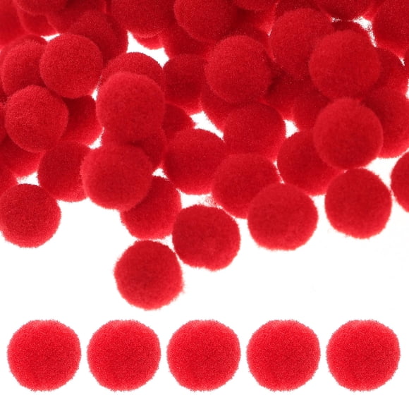 OULII 250pcs Red Craft Pom Poms Assorted Pom Poms DIY Projects for Artists and Crafters