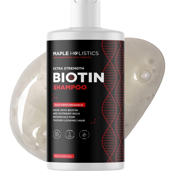 Ultra Biotin Shampoo for Thinning Hair - Extra Strength Volumizing Shampoo for Men and Women with B Vitamins and Rosemary Essential Oil - Sulfate Free Shampoo Biotin For