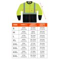 thumbnail image 3 of GloWear 22706 Type R Classe 2 Noir Bas devant T-Shirt à Manches Longues, Lime - 2TG, 3 of 4