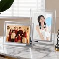 thumbnail image 4 of 2PC Silver 7 Inch Glass Photo Frame Minimalist Design for Certificates, 4 of 10