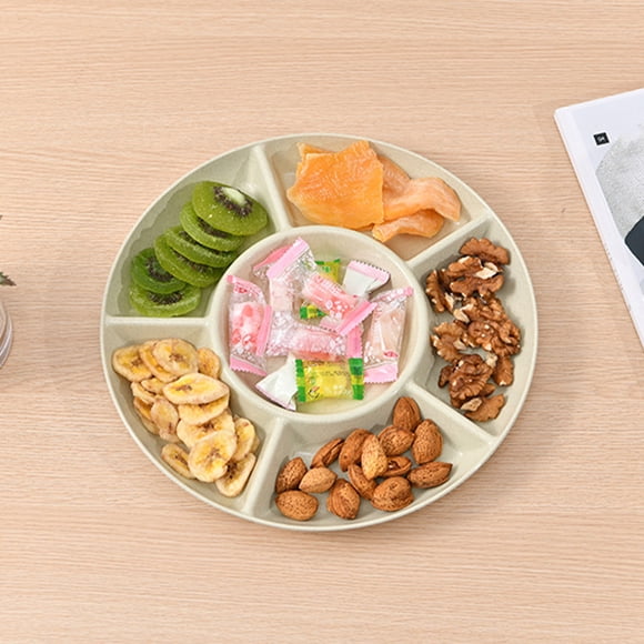 ZZkhGO Plateau à Collations Divisé, Boîte de Rangement à Compartiments pour Fruits et Bonbons, Plateau de Noix et Fruits Secs pour Table Basse Domestique