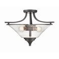 thumbnail image 4 of Millennium 1483-SN Three Light Semi-Flush Ceiling Mount, Pwt, Nckl, B/S, Slvr, 4 of 4