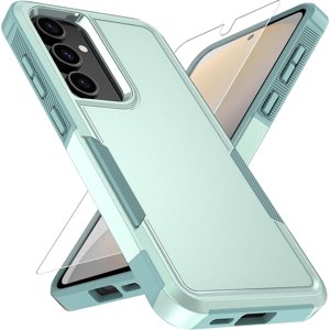 MYKOMI pour Samsung Galaxy S25 Cas avec HD Protecteur d'écran, résistant aux chocs militaires & Protection double-layer, boîtier de téléphone design antidérapant