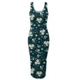 thumbnail image 4 of SMihono Robes d'Été Bohémiennes pour Femmes Grande Taille Mode Décontractée Été Sans Manches Épaules Dénudées Robe Col Rond Unie, 4 of 4