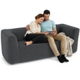 thumbnail image 1 of Gymax Double Inflatable Couch Portable Blow Up Sofa w/ Detachable Cover Grey, 1 of 10
