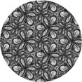 thumbnail image 1 of Ahgly Company Tapis Rond Lavable en Machine Intérieur Transitionnel Noir Charbon, 5 Pieds Rond, 1 of 7