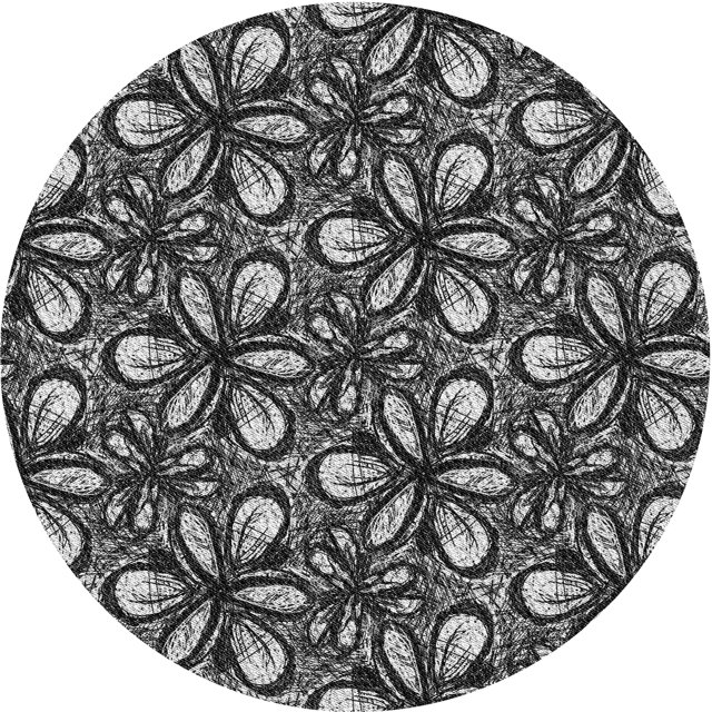 Ahgly Company Tapis Rond Lavable en Machine Intérieur Transitionnel Noir Charbon, 5 Pieds Rond