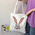 thumbnail image 3 of Easter Bunny Basket Bags for Kids,Canvas Cotton Personalized Candy Basket Rabbit, 3 of 9