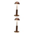 thumbnail image 3 of Baohd Dimmable Bedside Table Lamp Elegant Bar Decor Battery Powered Mushroom Bronze 2Set, 3 of 6