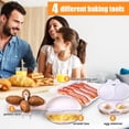 thumbnail image 4 of 4 Pcs Microwave Cooking Set Heat Resistant Microwave Oven Cookware Set for Home Kitchen BPA Free, 4 of 9