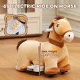 thumbnail image 4 of Qaba 6V Electric Ride on Horse with Music, Forward, 4 of 10