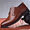thumbnail image 2 of Kcodviy Style Men's Breathable Comfortable Men's Handmade Leather Custom Shoes Business Lace Up Work Casual Leather Shoes for Men Slip on Leisure Solid Color Leather Shoes Men Size 13 Shoes, 2 of 7