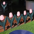 thumbnail image 4 of Iumwxz Tulip Plastic Garden Fence Picket Edging Lawn Flowerbed Plants Borders Outdoor Yard Decorative Modular Durable Easy Install Multi Color Single Pink, 4 of 6
