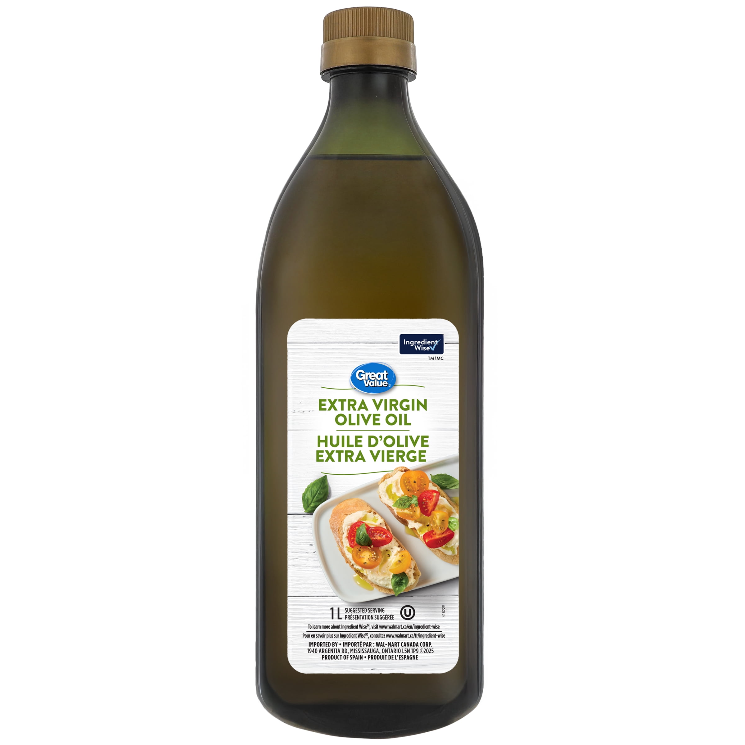 Great Value Extra Virgin Olive Oil 1L - Walmart.ca