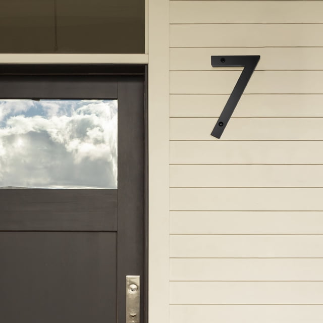 XZNGL Modern House Numbers Acrylic Floating Door Number Set 5 Inch Full Perforated Mounting for Home Exterior Address Identification