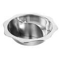 thumbnail image 4 of simhoa Stainless Steel Shabu Shabu Hot Pot Cooking Pot with Divider Multipurpose Double Favor Soup Cookware for Restaurant Household S, 4 of 8