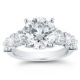 thumbnail image 1 of 3ct Round Diamond Engagement Ring 14K White Gold, 1 of 3