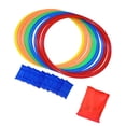thumbnail image 2 of Bunblic 10 Pieces Hopscotch Rings Hopscotch Hoops Creative for Boys Girls Fun Play Set Jumping Game Bean Bag Toss for Garden Backyard 48cm, 2 of 8