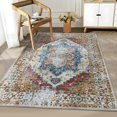 thumbnail image 1 of JV Home Tapis Napoli Beige Multicolore 6'x9' Tapis Lavable Antidérapant, 1 of 7