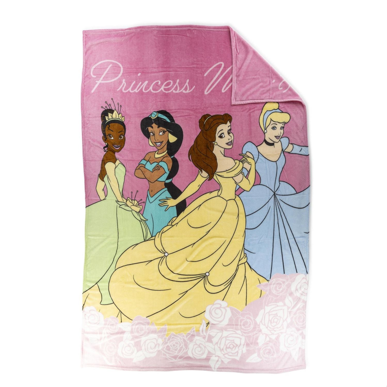 Disney Princesse Couverture Toucher Soie pour Lit 1 Place pour Enfants, 100 % Polyester