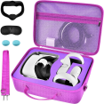 thumbnail image 1 of Red Zipper Carrying Case For Oculus Quest 2 All-in-One VR Gaming Headset, 1 of 5