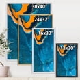 thumbnail image 4 of Designart Composition Abstraite En Marbre En Bleu Et Orange III ART MURAL À CADRE FLOTTÉ, 4 of 4