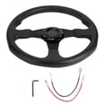 thumbnail image 1 of 350mm/14in Racing Car Sport Steering Wheel Deep Dish 6 Bolts Universal Modified AccessoryBlack, 1 of 12