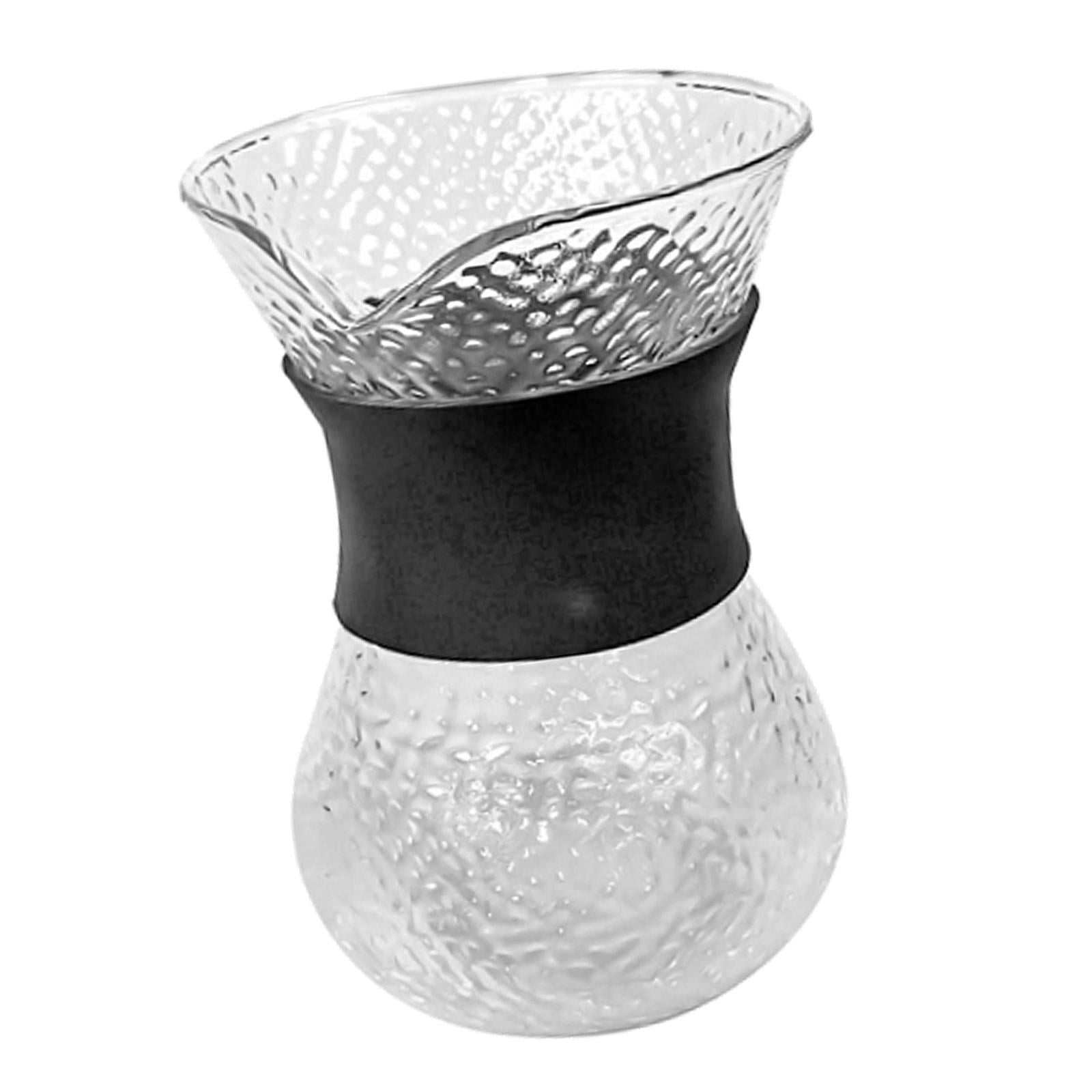 veasfak Clear Pour Over Coffee Maker, High-Temperature Resistant Hand Brewing Anti-Scald Carafe 200ml