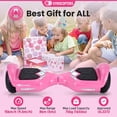 thumbnail image 2 of Gyrocopters Prime All New 2026 Hoverboard | Speed up to 15km/h | 6.5” wheels | 165 lbs weight capacity | UL2272 certified with Wireless Music Speaker offering a range up to 8 km (PINK), 2 of 9