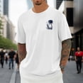 thumbnail image 1 of T-shirt Décontracté à Imprimé Graphique, Manches Courtes, Col Rond, pour Usage Quotidien, T-Shirt pour Homme à Coupe Confortable et, 1 of 3